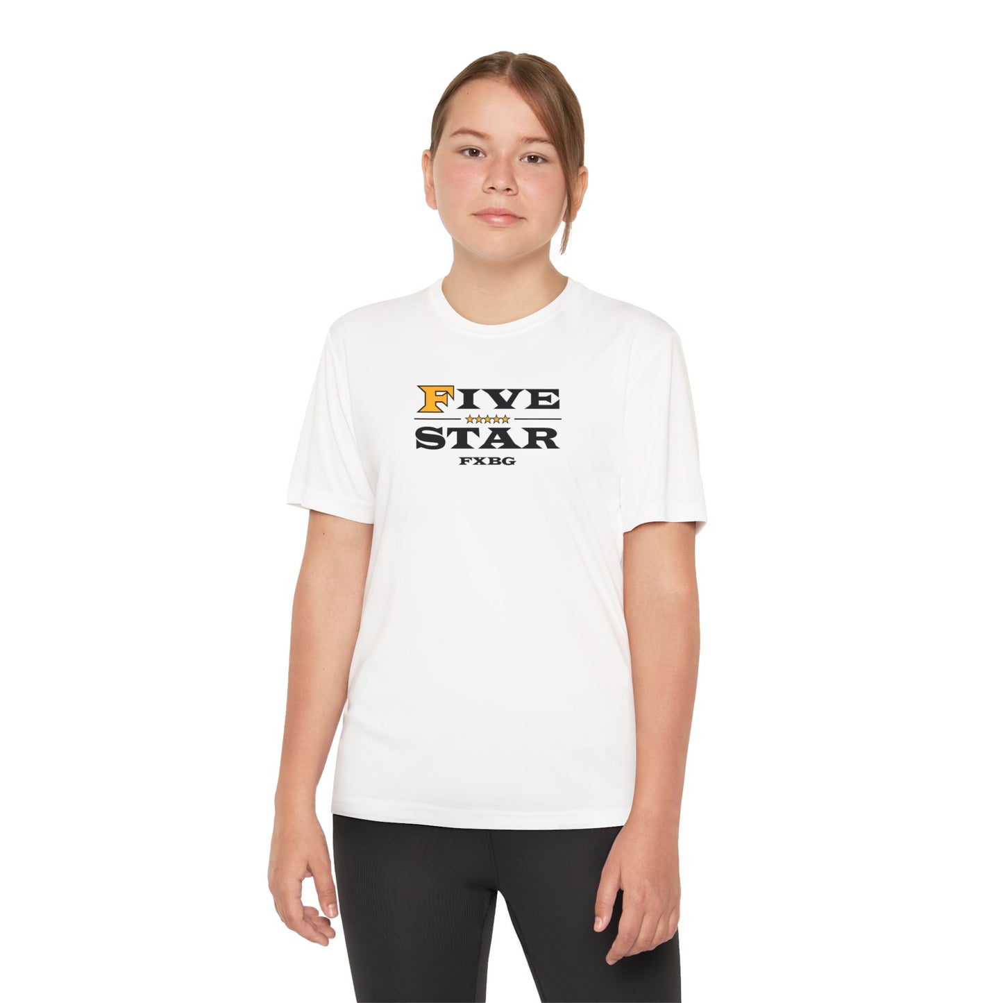 Polyester Graphic Tee (Youth) - Five Star Stack